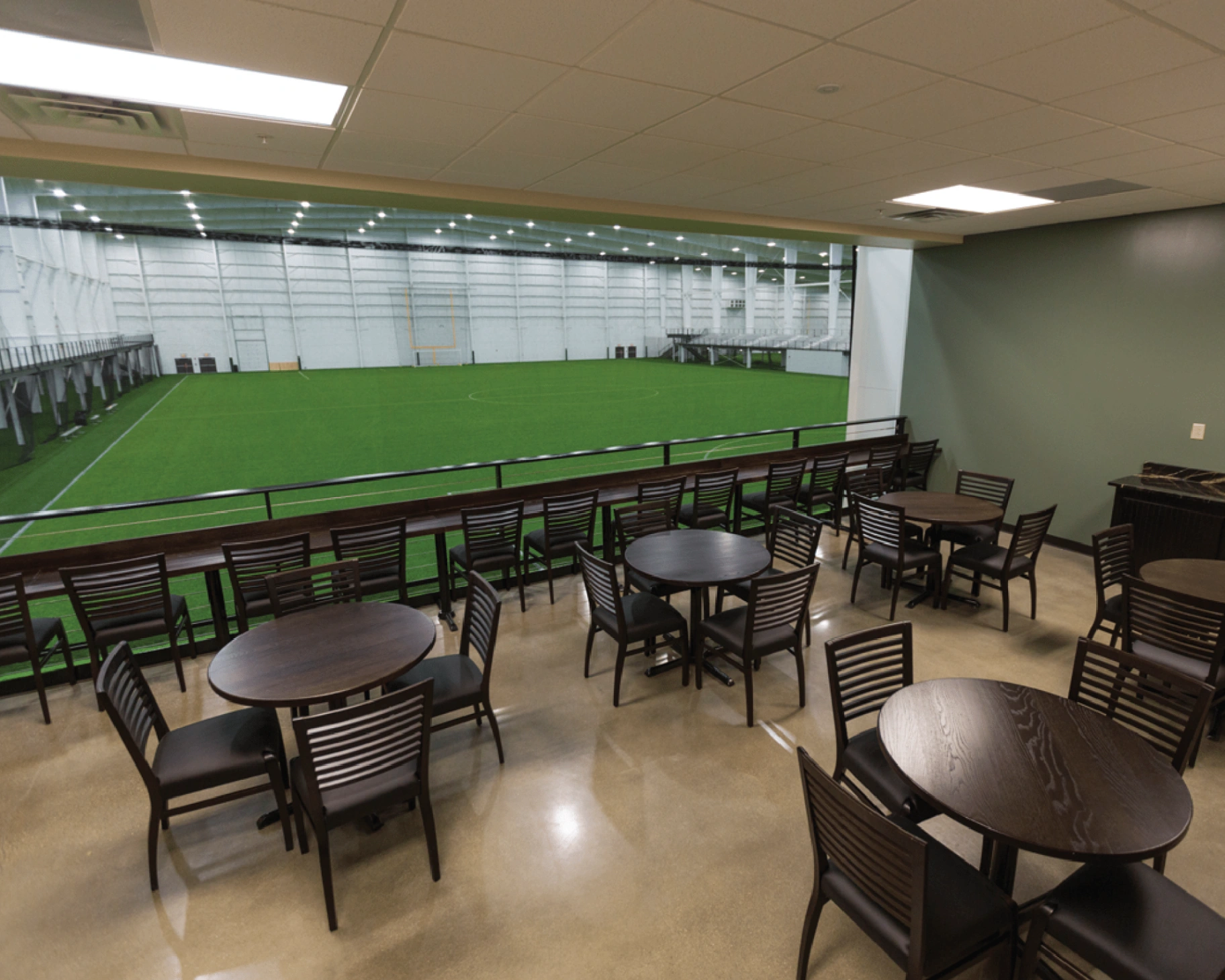 Indoor synthetic field at the Droplight Grand Park Events Center